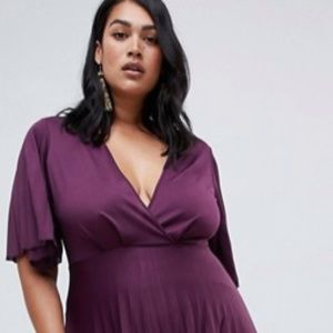 ASOS Kimono Pleated Maxi Skater Dress - NWT!